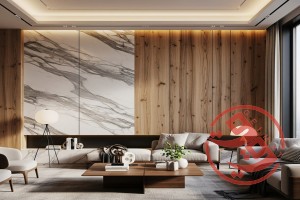 ترکیب سنگ و چوب در دکوراسیون داخلی | ایده‌های مدرن طراحی با متریال طبیعی