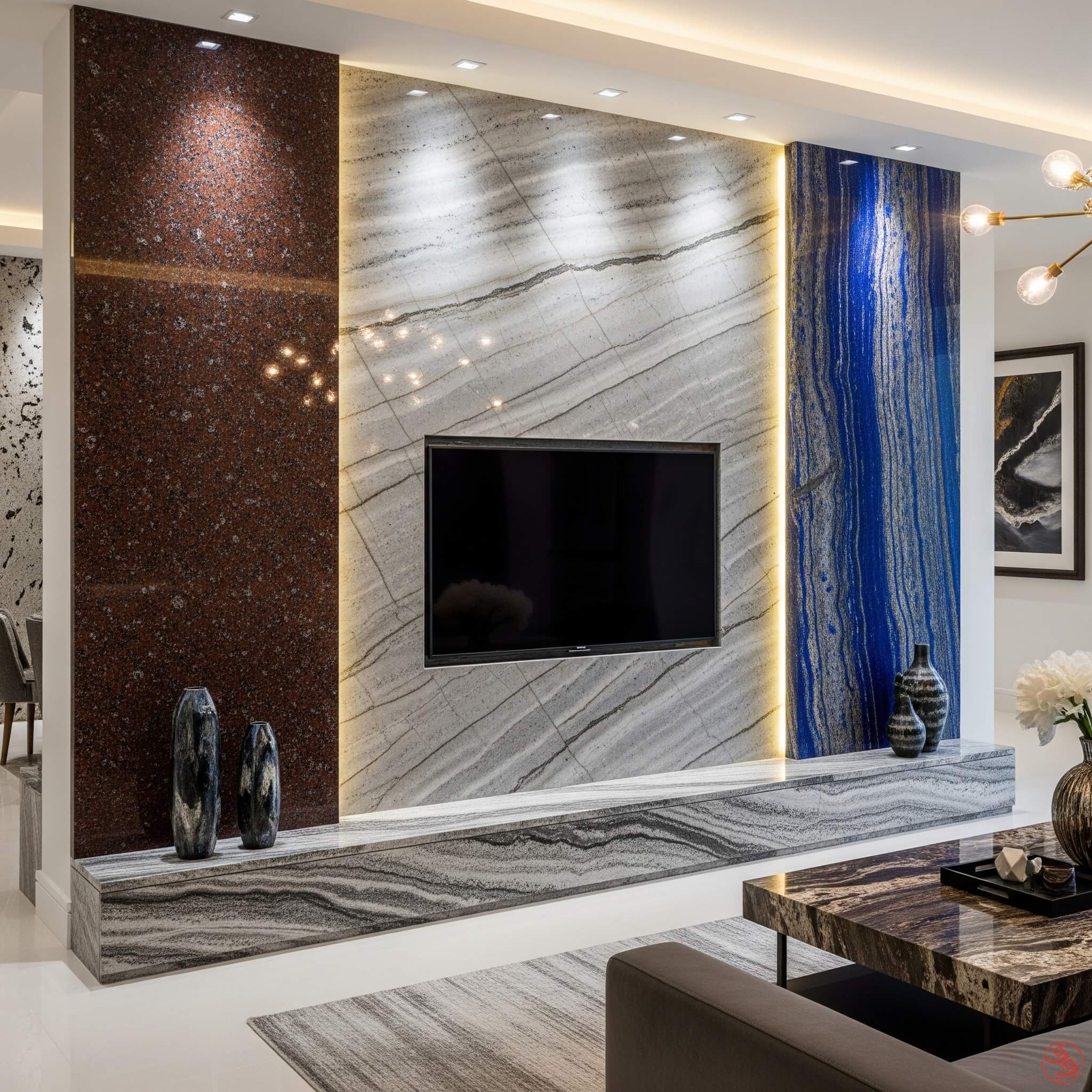 قیمت سنگ اسلب پشت تلویزیون (سنگ اسلب پشت tv wall)