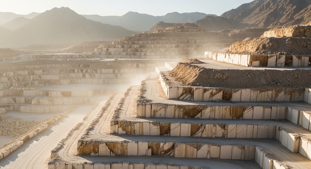 معدن سنگ تراورتن عباس آباد