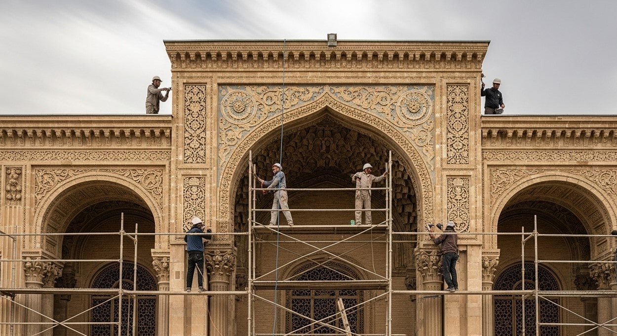 نگهداری و دوام نمای رومی