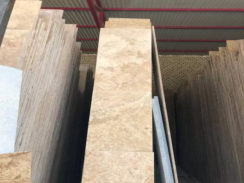  سنگ تراورتن عسلی روشن 