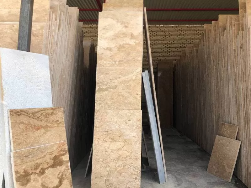  سنگ تراورتن عسلی روشن 